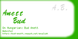 anett bud business card